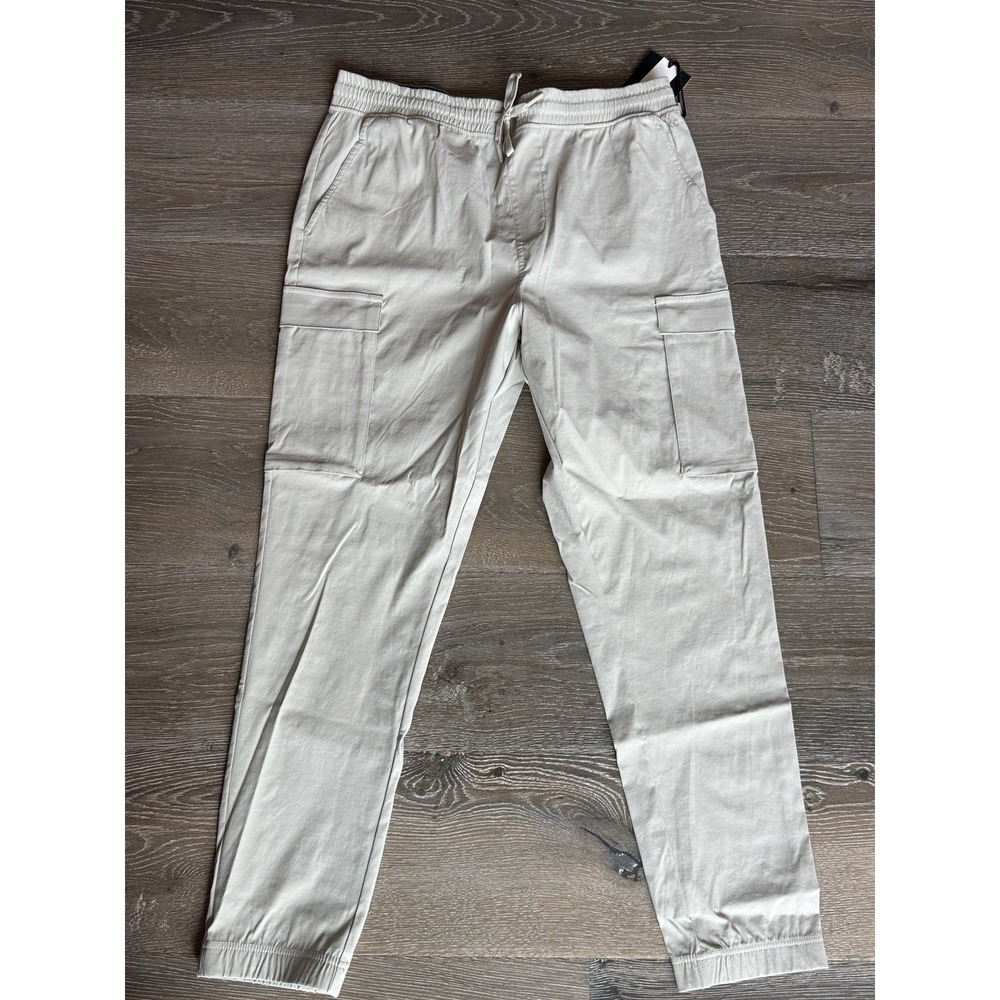 Kenneth Cole Active Tech Jogger Ankle Zip Cargo Lightweight White Size XL - Picture 2 of 10